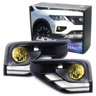OE-Spec Yellow Lens Fog Light Kit w/ Bezel, Switch For 2017-20 Nissan Pathfinder