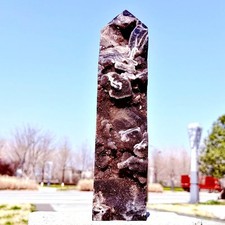 7.99LB Natural sphalerite crystal cave obelisk quartz crystal energy column