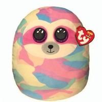 "Ty Squish-A-Boo's, \"Cooper\", Faultier, Ca 20Cm, Bunt Gefleckt"