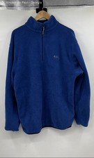 Nautica Competition 1/4 Zip Pullover Sweater Men's Large Blue Logo Vintage