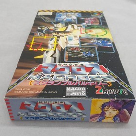 Macross Scrambled Valkyrie Super Famicom SFC Nintendo Zamuse SNES Box Tested JP