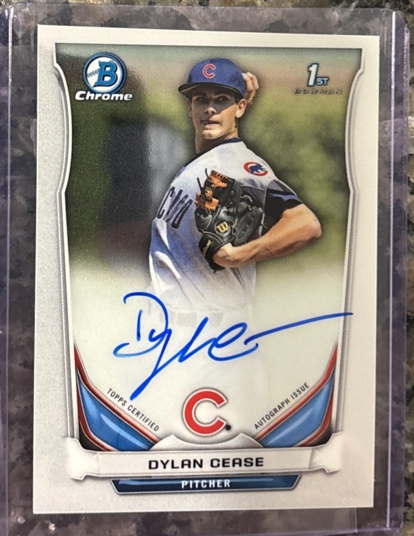 Dylan Cease 2014 Bowman Chrome 1st Bowman Prospect Rc On Card Auto