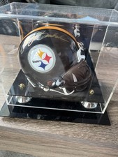 Terry Bradshaw Signed Pittsburgh Steelers Mini Helmet W/case