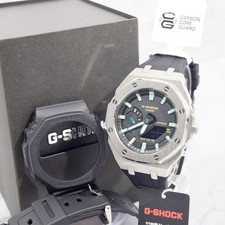 Near Mint CASIO G-SHOCK GA-2100RC Custom Casioak Metal Bezel Men s Qz Watch
