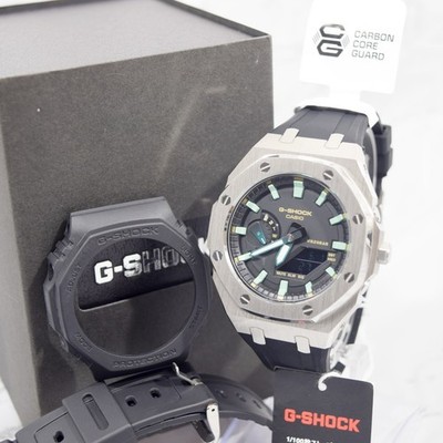 [Near Mint] CASIO G-SHOCK GA-2100RC Custom Casioak Metal Bezel Men s Qz Watch