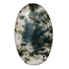 Natural Green Moss Agate 30.2x18.8x3.6 mm Oval Polished Gemstone LS02076-31