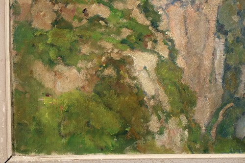 ANDRE ALBERTIN (1867-c.1940) LARGE SIGNED FRENCH OIL CANVAS SAINT CIRQ LA POPIE - Picture 8 of 10