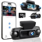 4 Channel Dash Cam Front Rear Inside Left Right 360° Car Dash Camera +128GB Card