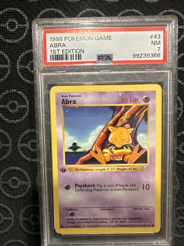 Abra (1st Edition) graded PSA 7 for sale on eBay