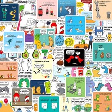 200pcs Funny Stickers Dad Joke Meme Vinyl Stickers For Kids Teens Colorful