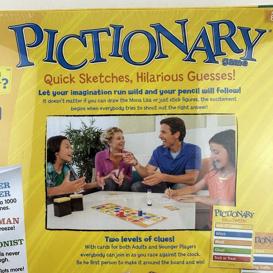 Pictionary Family Game Quick Sketches and Guesses 2-4 Teams Ages 8+ New Sealed - Image 4 of 4