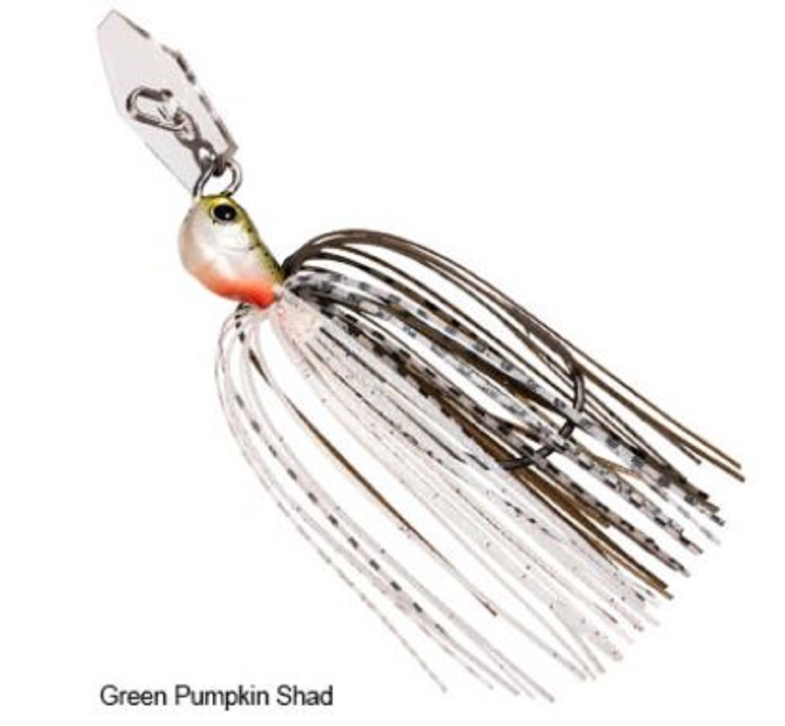 Zman Chatterbait Jackhammer Stealthblade 1/2 Oz Green Pumpkin Shad (4554) - Image 2