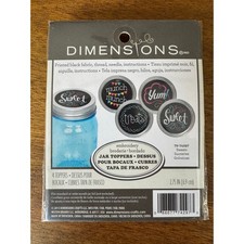 Dimensions Embroidery Jar Toppers Kit Sweet Treats Mason Lid Craft Set