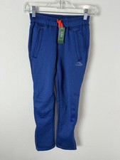 NEW LL Bean Fleece Sweatpants Kids 8 Blue Regatta Mountain Elastic Waist Zip Hem