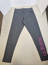 NWT Adidas Women  s Small Gray Sweatpants /joggers Multo Sport W Pink Logo On Leg