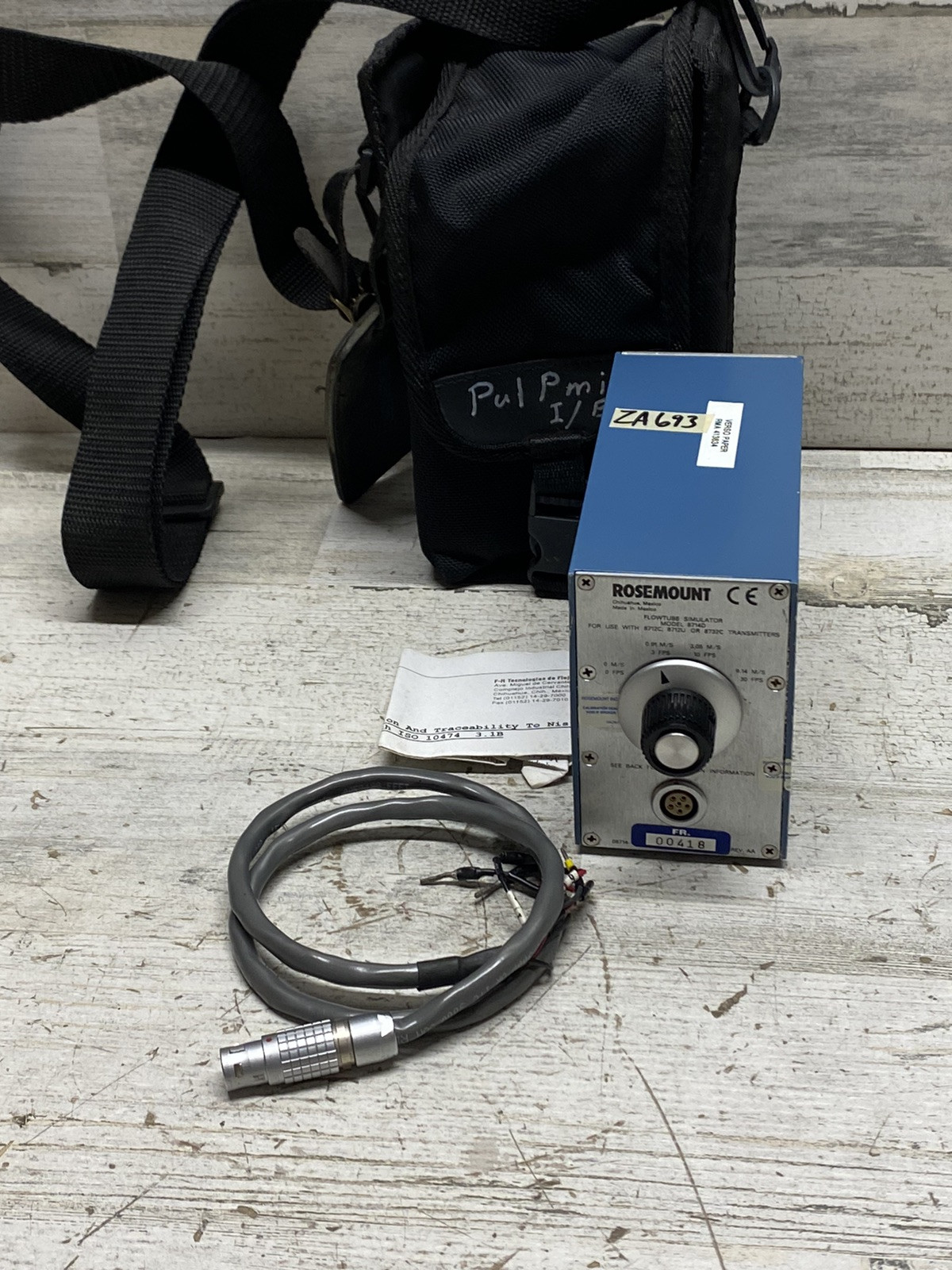 Rosemount 8714D Calibration Standard Magnetic Flowtube Simulator