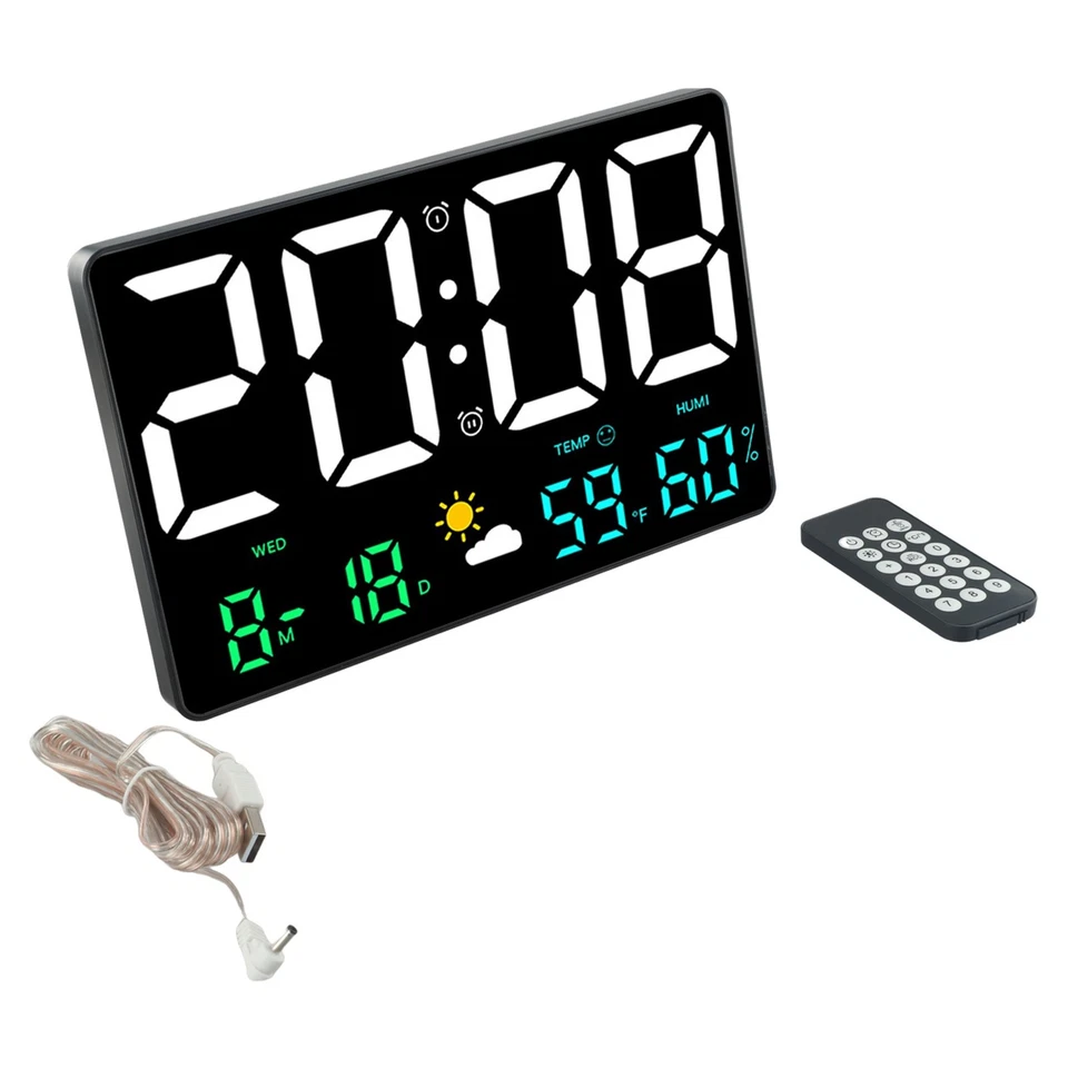 Multifunktionale Funk Wetterstation Uhr Thermometer LCD Display - Bild 3 von 4