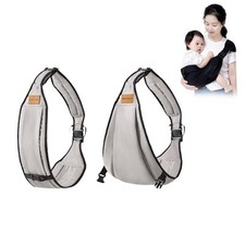 Baby Carrier Toddler Carrier Adjustable Non-Slip Hip Seat 10-45lbs Grey