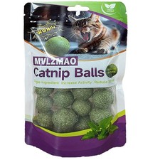 Interactive Catnip Ball Toy for Cats Wall Mounted Mint Chew Teeth Cleaning Toy