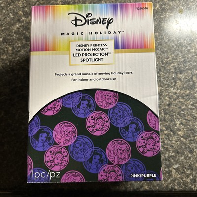 New In Box Disney Magic Holiday Motion Mosaic  Princess LED Projection Spotlight