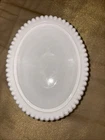 Vintage Milk Glass Hen on Nest Basket Bottom Only 7” X 5.5”