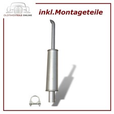 EDELSTAHL Traktor Schalldämpfer 50mm Ø Rohrdurchmesser Auspuff Schlepper Agrar