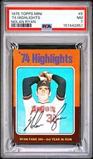Nolan Ryan 1975 Topps Mini '74 Highlights PSA 7 #5 California Angels