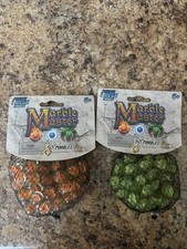 Lot Of 2 Imperial Toy Glass Marble Master  One Mega 50ct. Orange And Green Nos