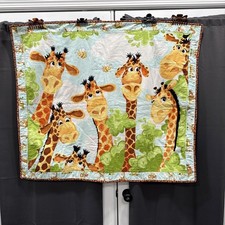 Zoe The Giraffe II - SB 20062-430 Susybee Baby Quilt - Hand stitched