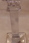 Elegant Westmoreland Glass Candlestick Etched Thistle Floral Polished Puntel — photo 7