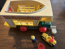 Fisher Price Play Family Camper With Figures And Motorcycle Other Pieces