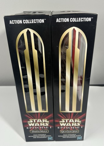 STAR WARS Episode 1 Darth Maul Qui-GON Jinn VTG Lot Of 2 12" Figures - Picture 6 of 8