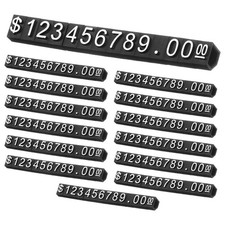 14 Set Price Display Cube Price Tag Stand Mini Tag Black/White 1.8" Length