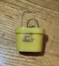 Vintage Rain Bonnet in Travel Case Yellow Red Rose