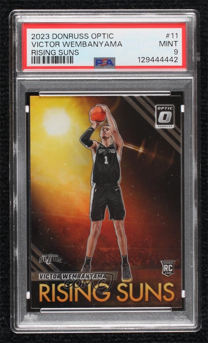 2023-24 Panini Donruss Optic Rising Suns Victor Wembanyama #11 PSA 9 MINT 0x3f