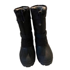LL Bean Kids Snow Boots Black/purple Winter Cold Weather Insulated Buckle