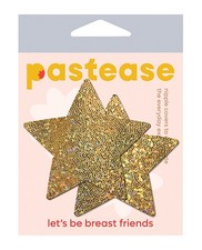 Nipple Pasties Pastease Glitter Star Gold One Size Nipple Covers