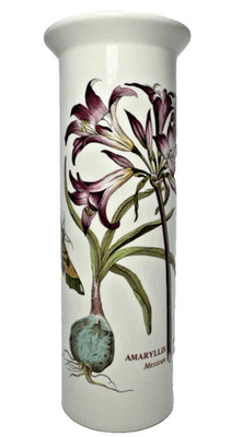 VTG Portmeirion Botanic Garden 9  Cylinder Vase AMARYLLIS Flower Moth Butterfly