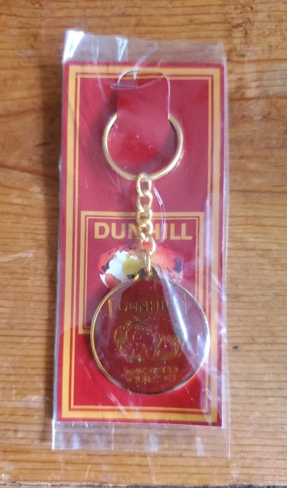Dunhill 1998 Soccer World Cup Malaysia Keychain Gold Tone Key Ring Souvenir Vtg  - Image 2 of 4