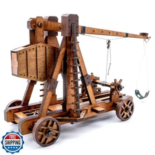 Toystub DIY 3D Wooden Puzzles for Adults Trebuchet Science Building Kit Model