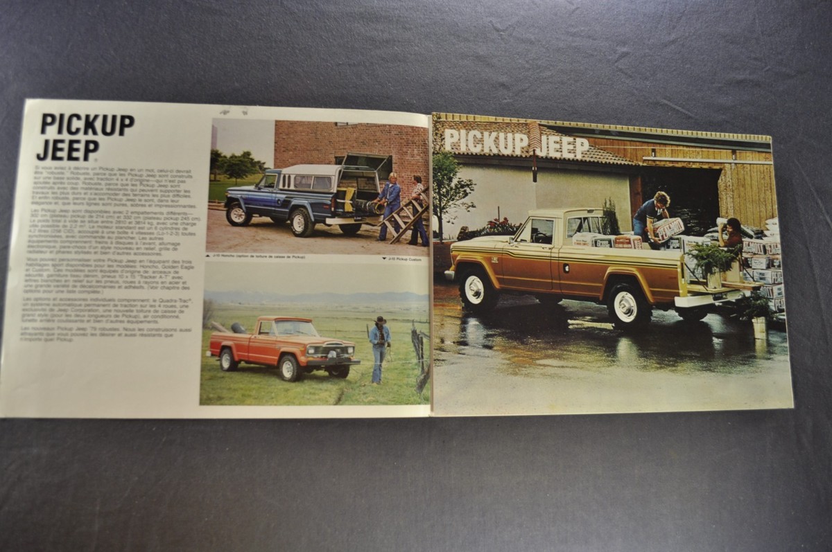 1979 Jeep Pickup Truck Brochure Folder J-10 20 Honcho Original