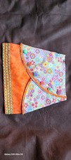 Girls Size 5 Orange Skirt Green Trim Floral Overlay Orange Trim 6 Color Buttons