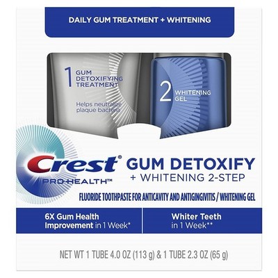 Crest Pro-Health Zahnfleisch entgiften täglich 2-Schritt-System, Zahnpasta + Gel