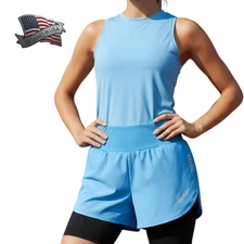 Exxact Sports Women’s 2-in-1 Training Shorts – Compression Inner Liner, Pockets