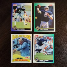 1991 Score - Troy Aikman, Tex Schramm, Ken Norton, Daniel Stubbs - Cowboys