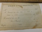 Civil War Document- UNION CONTINENTALS Quarterly Dues Paid Jul-Oct 1863