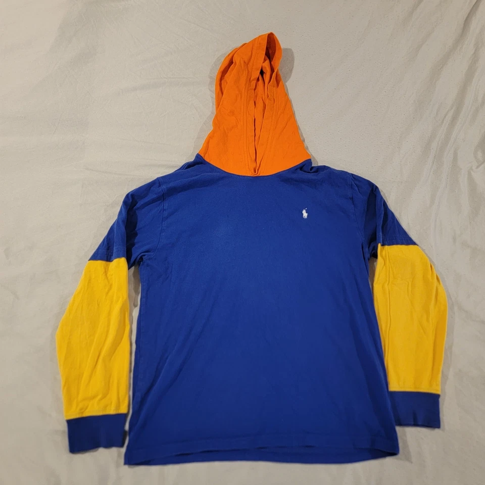 Polo Ralph Lauren Jersey Sudadera con Capucha Niños XL 18-20 Colorblock Multicolor Manga Larga Foto 2 de 4