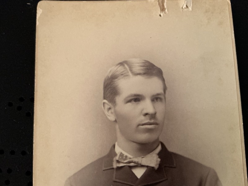 Black And White Antique Portrait Of A Young Man Named Abraham Lincoln Kendrick  