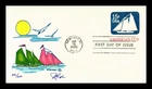US COVER AMERICA'S CUP POSTAL STATIONERY FDC PUGH HAND PAINTED