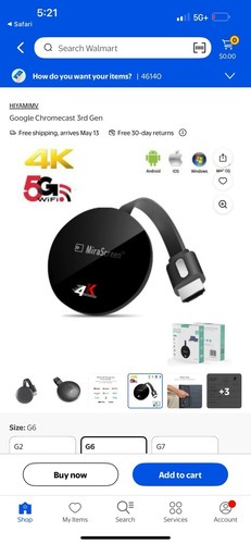 Google Chromecast 3rd Generation Charcoal GA00439-US Brand New Sealed - Picture 4 of 4